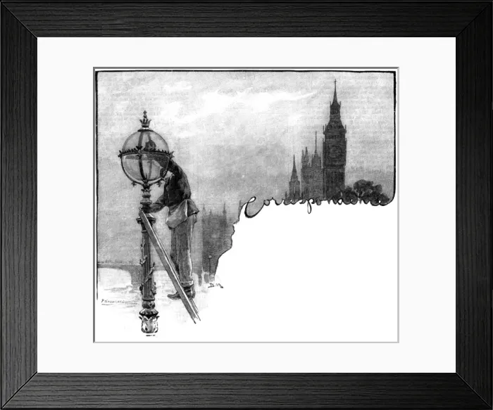 Framed Print : Cleaning Street Lamps Framed Print : Cleaning Street Lamps