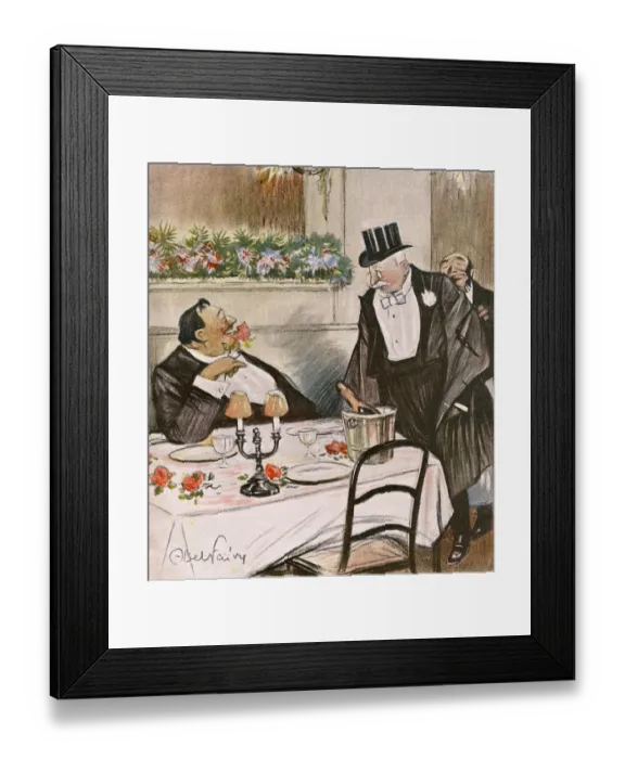 Framed Print : Replete Diners 1904 Framed Print : Replete Diners 1904
