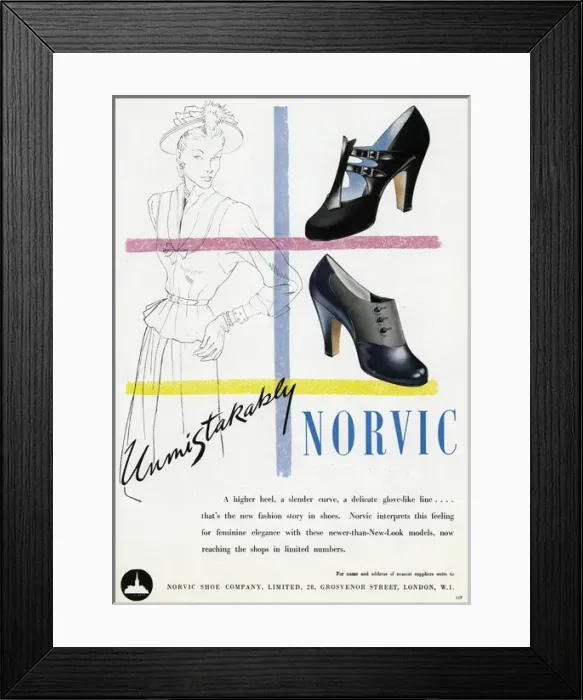 Framed Print : Advert for Norvic shoes 1948 Framed Print : Advert for Norvic shoes 1948