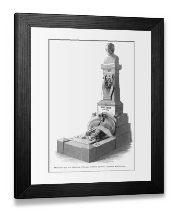 Framed Print : Heinrich Heine / Montmartr Framed Print : Heinrich Heine / Montmartr