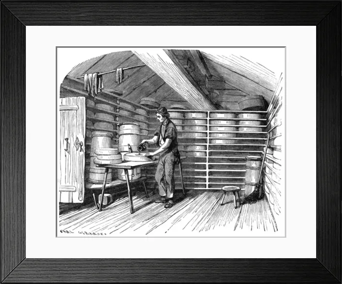 Framed Print : Making Gruyere 1870 Framed Print : Making Gruyere 1870