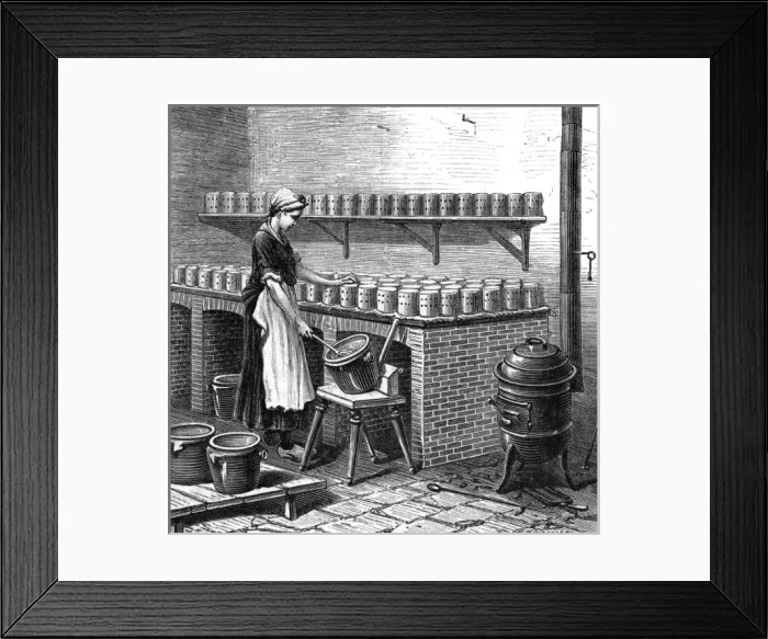 Framed Print : Making Camembert 1870 Framed Print : Making Camembert 1870