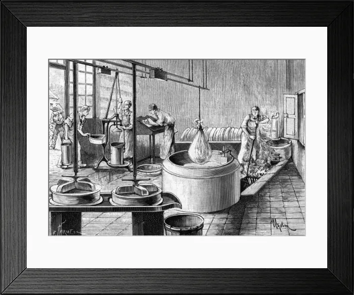 Framed Print : Making Gruyere 1870 Framed Print : Making Gruyere 1870