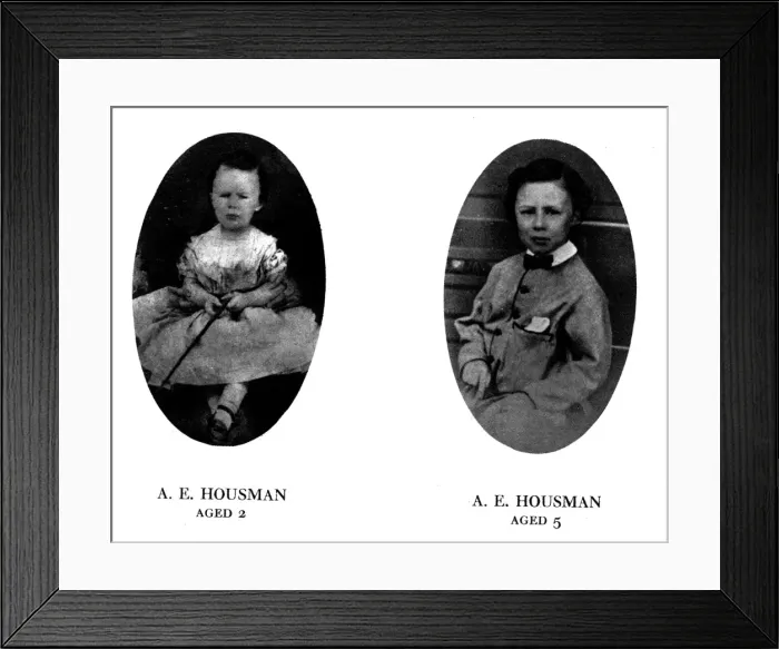 Framed Print : Ae Housman / Aged 2 & 5 Framed Print : Ae Housman / Aged 2 & 5