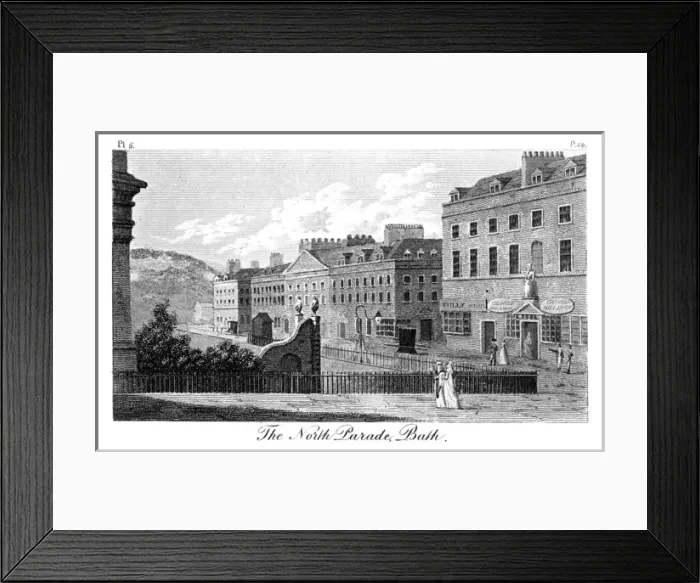 Framed Print : Bath / North Parade 1803 Framed Print : Bath / North Parade 1803