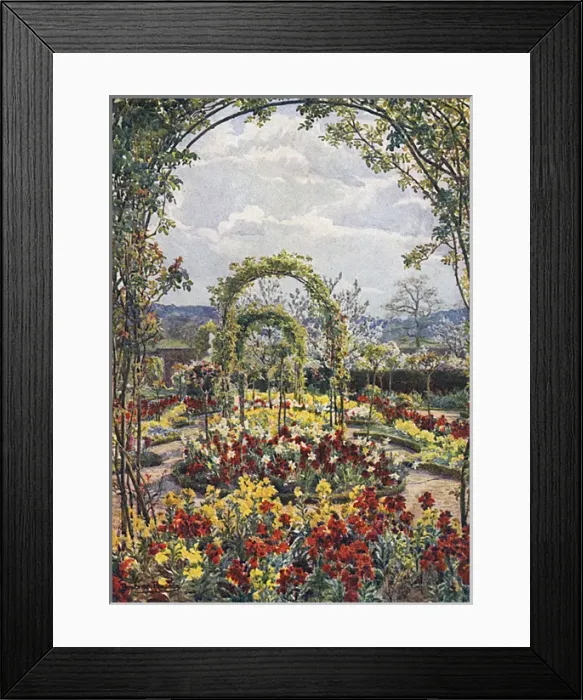 Framed Print : Moor Park Garden 1908 Framed Print : Moor Park Garden 1908
