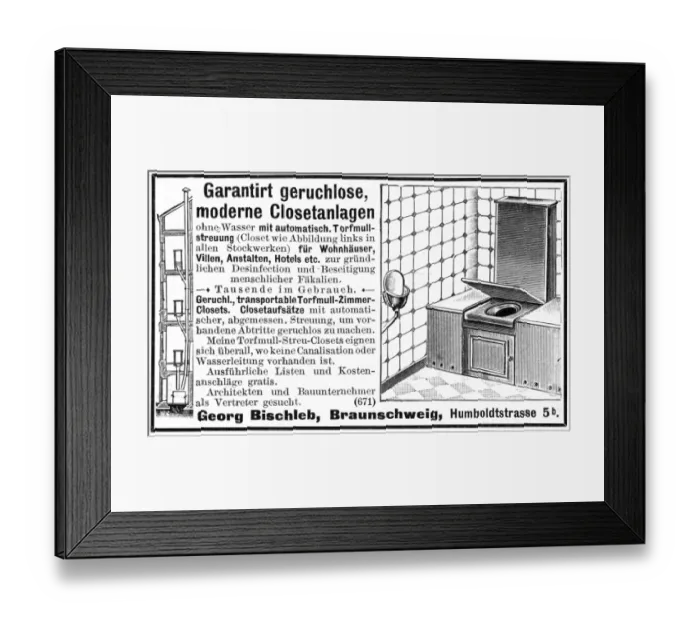 Framed Print : Waterless Closet Framed Print : Waterless Closet