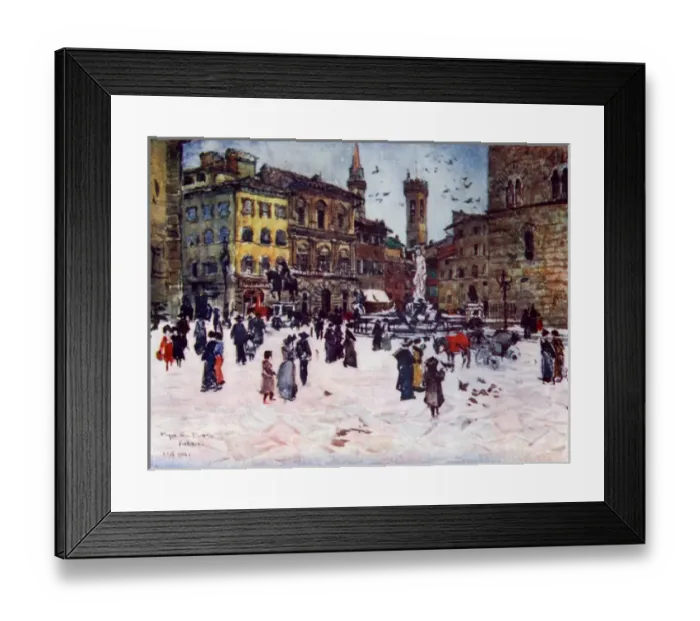 Framed Print : Florence / Piazza Signoria Framed Print : Florence / Piazza Signoria