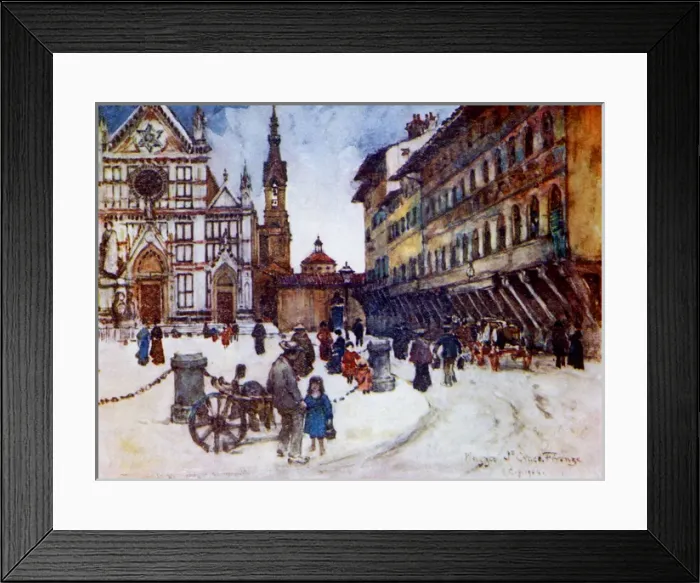 Framed Print : Florence / Piazzas Croce Framed Print : Florence / Piazzas Croce