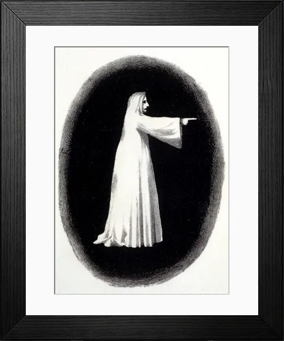 Framed Print : SPECTRE. Traditional spectral figure Date: 1864 Framed Print : SPECTRE. Traditional spectral figure Date: 1864