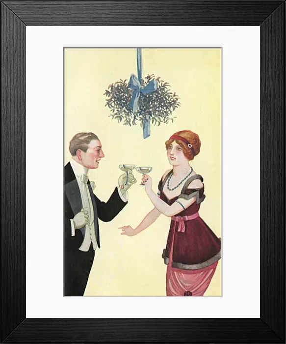 Framed Print : Champagne & Mistletoe Framed Print : Champagne & Mistletoe