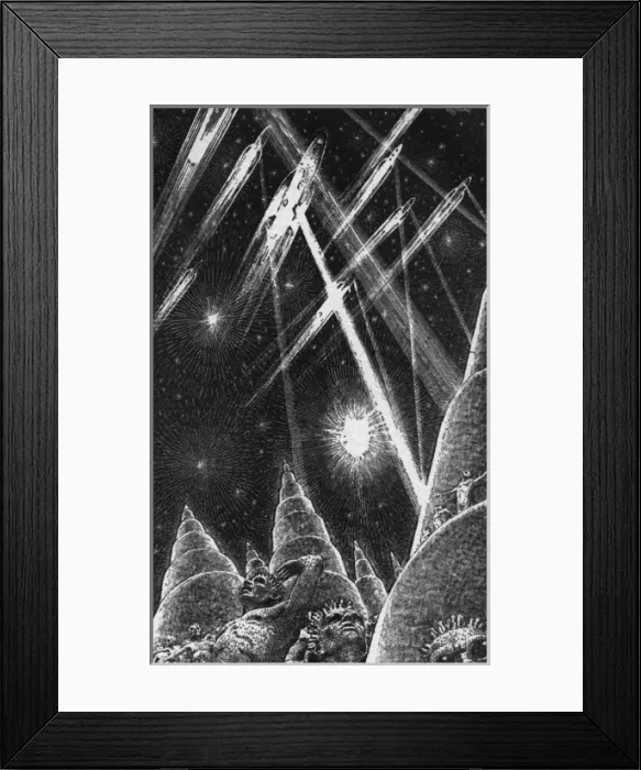 Framed Print : Bombing the Aliens Framed Print : Bombing the Aliens