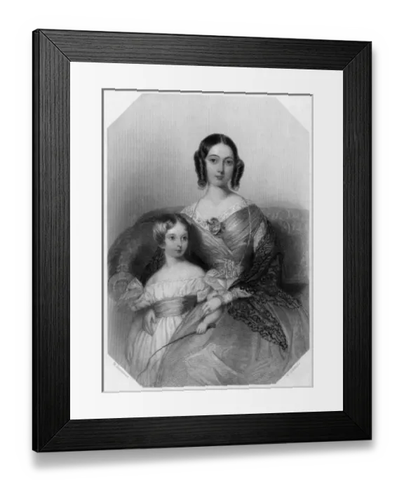 Framed Print : Mrs Rose & her Child Framed Print : Mrs Rose & her Child