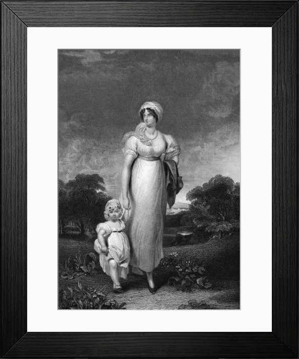 Framed Print : Mama & Child / Morningwalk Framed Print : Mama & Child / Morningwalk