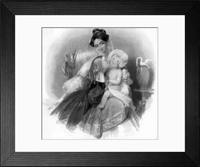Framed Print : Mama & Child / Knight / 1840 Framed Print : Mama & Child / Knight / 1840