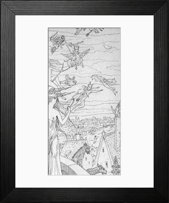 Framed Print : Flying to Sabbat Framed Print : Flying to Sabbat