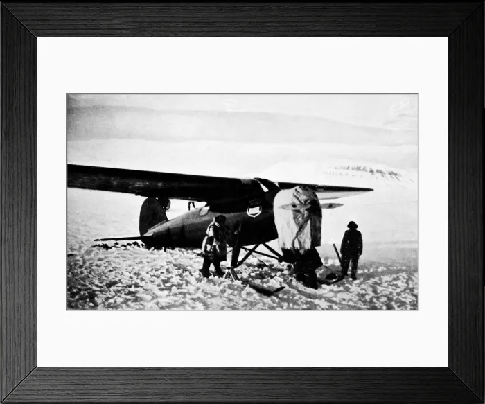 Framed Print : Wilkins and his plane at Green Harbour, Spitsbergen Framed Print : Wilkins and his plane at Green Harbour, Spitsbergen
