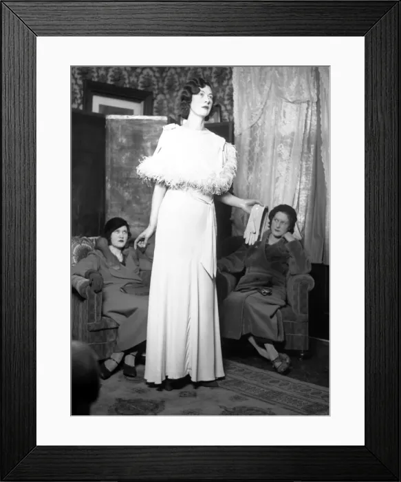 Framed Print : Modelling Gown 1930S Framed Print : Modelling Gown 1930S