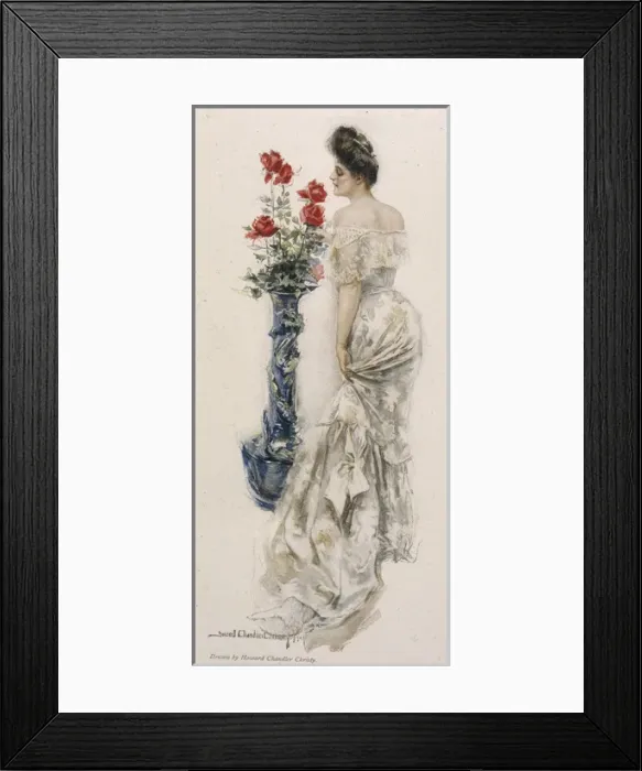 Framed Print : Elegant Rose-Lover 1904 Framed Print : Elegant Rose-Lover 1904