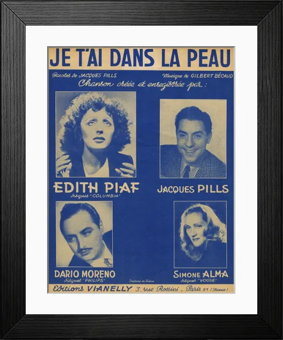 Framed Print : Edith Piaf [Music]