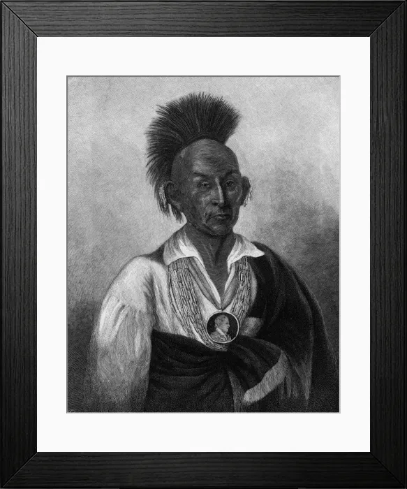 Framed Print : Black Hawk  /  Century Mag