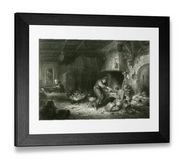 Framed Print : Flemish Alchemist 17C Framed Print : Flemish Alchemist 17C