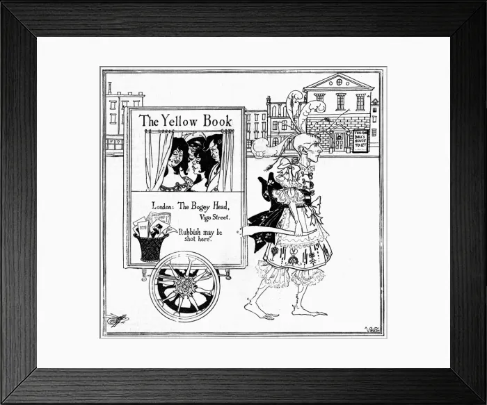 Framed Print : Satire on The Yellow Book