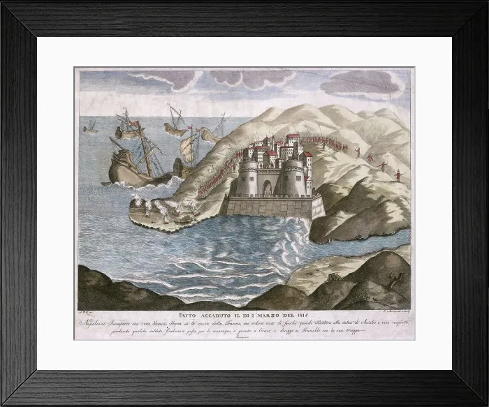 Framed Print : Napoleon Lands Antibes Framed Print : Napoleon Lands Antibes