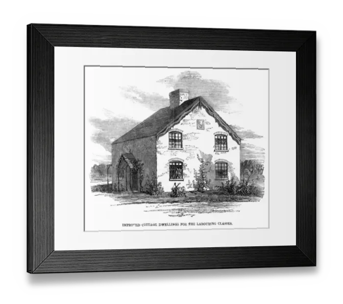 Framed Print : WORKERS COTTAGE  /  1857