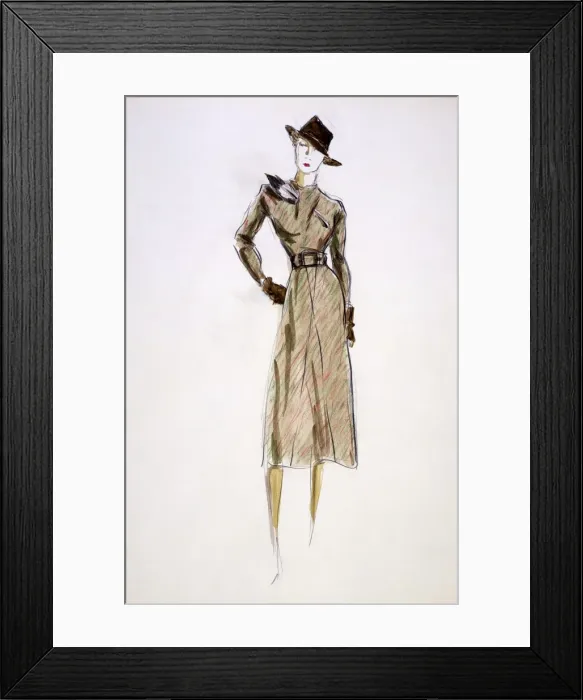 Framed Print : Woman wearing NY City day dress, 1934 Framed Print : Woman wearing NY City day dress, 1934