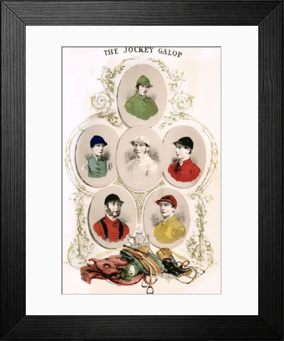 Framed Print : Jockey Galop / Vignettes Framed Print : Jockey Galop / Vignettes