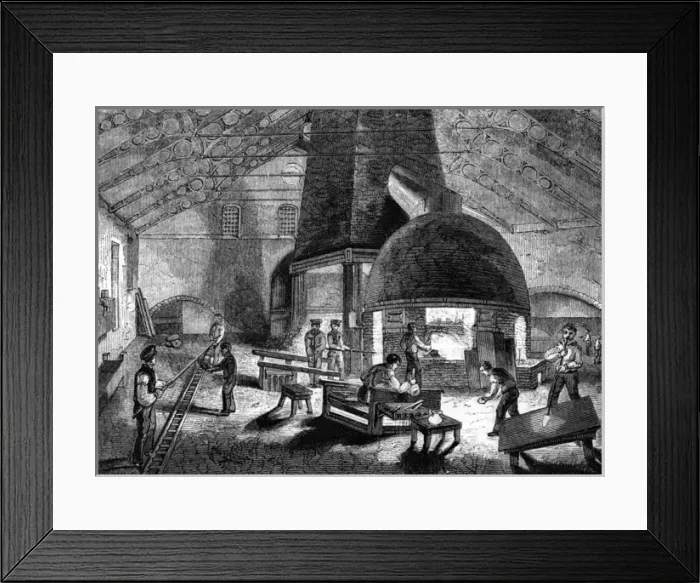 Framed Print : Flint Glass Furnace Framed Print : Flint Glass Furnace