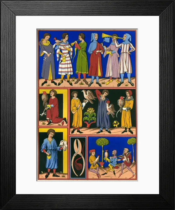 Framed Print : Medieval Falconry Framed Print : Medieval Falconry