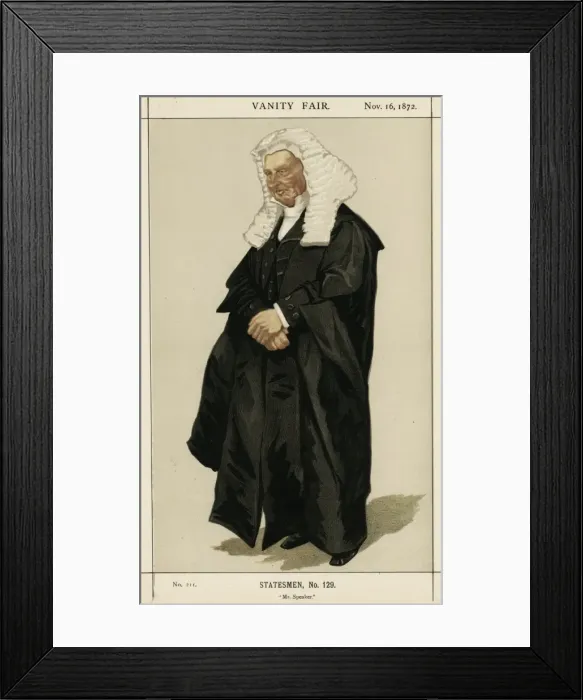 Framed Print : SIR HBW Brand, Speaker of the House of Commons Framed Print : SIR HBW Brand, Speaker of the House of Commons