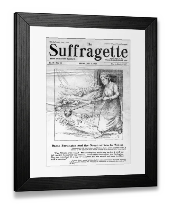 Framed Print : Newspaper / Suffragette Framed Print : Newspaper / Suffragette