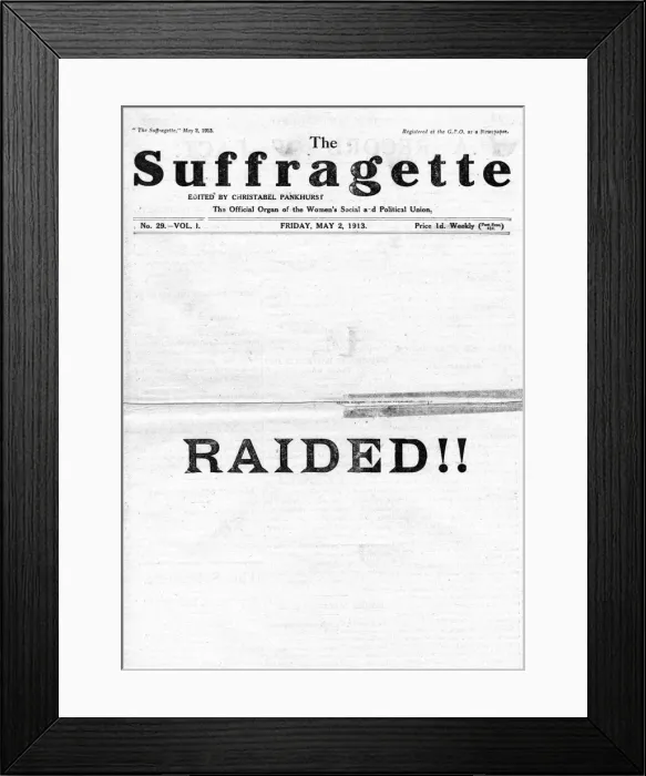 Framed Print : Newspaper / Suffragette Framed Print : Newspaper / Suffragette
