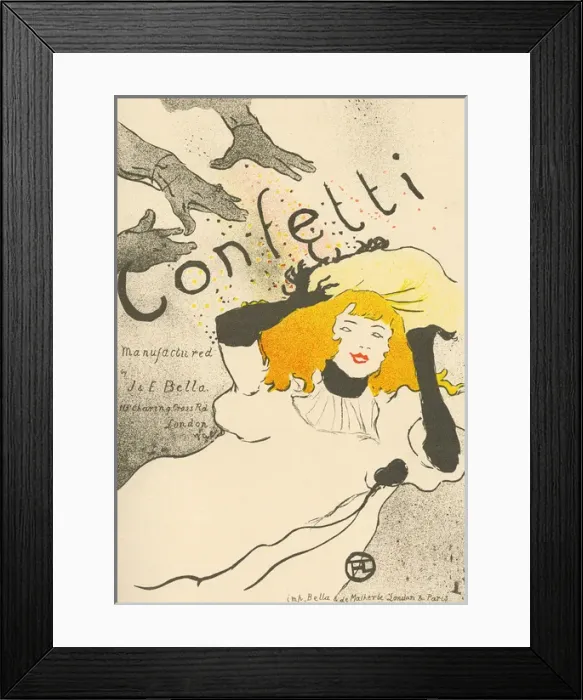 Framed Print : Advert / Lautrec Confetti Framed Print : Advert / Lautrec Confetti