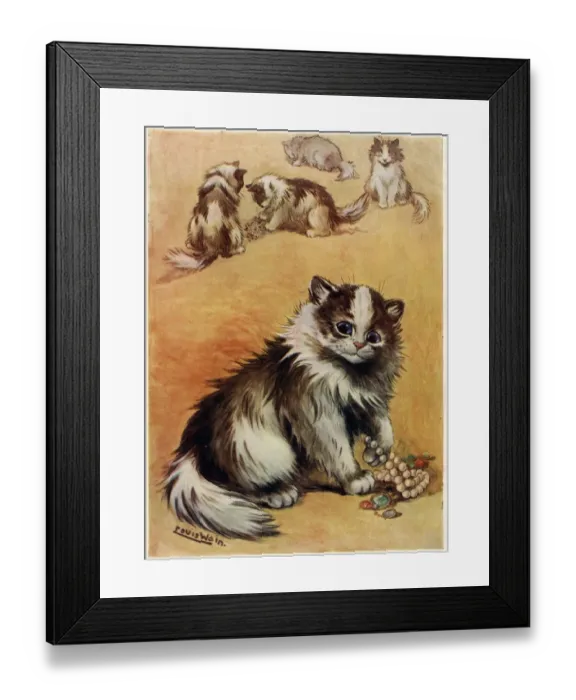 Framed Print : Long hair kitten playing Framed Print : Long hair kitten playing