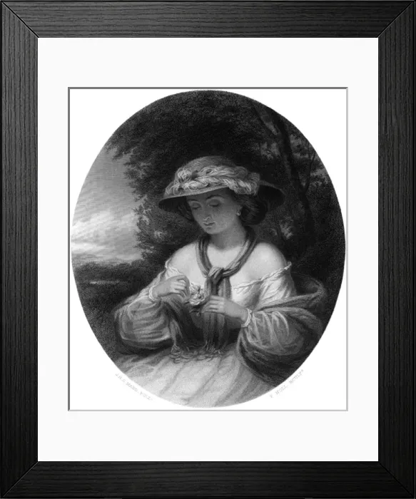 Framed Print : Girl & Blossom (Mann) Framed Print : Girl & Blossom (Mann)