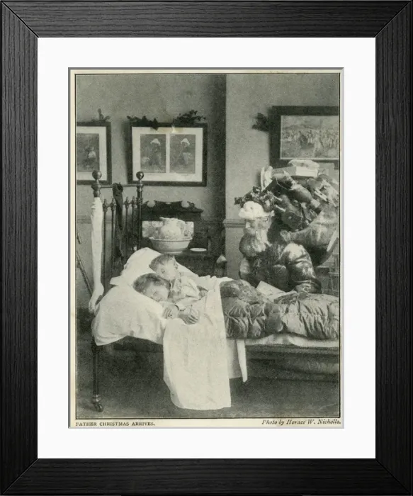 Framed Print : Father Xmas / Stockings Framed Print : Father Xmas / Stockings