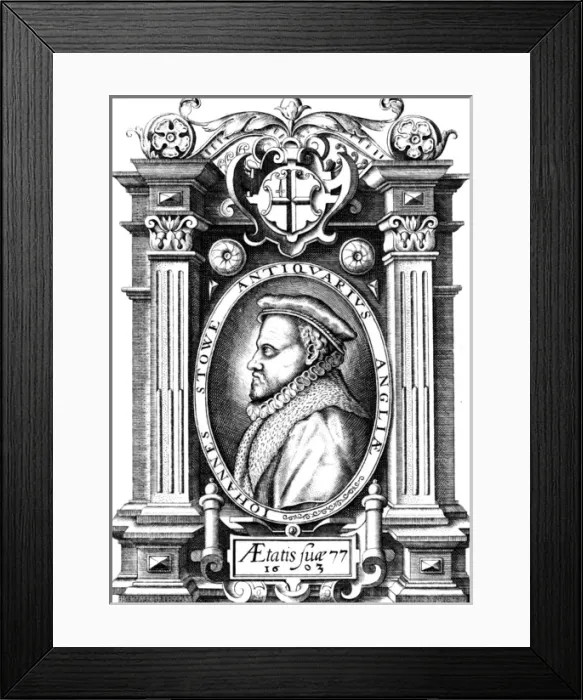 Framed Print : John Stow (1525 - 1605). English historian and antiquary Framed Print : John Stow (1525 - 1605). English historian and antiquary