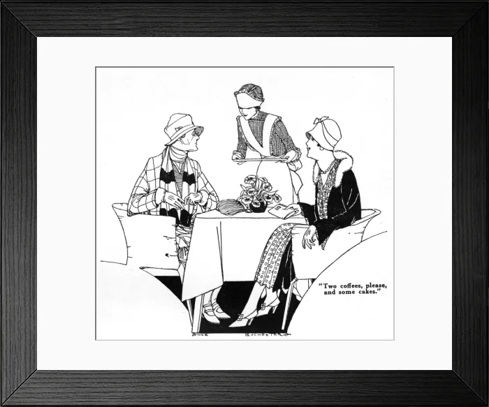Framed Print : Waitress in Tea Shop Framed Print : Waitress in Tea Shop