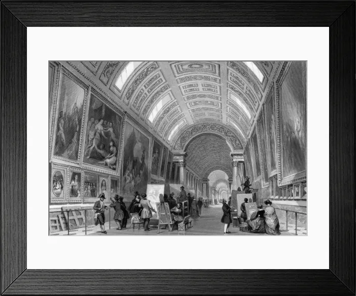 Framed Print : Copyists in the Louvre Framed Print : Copyists in the Louvre