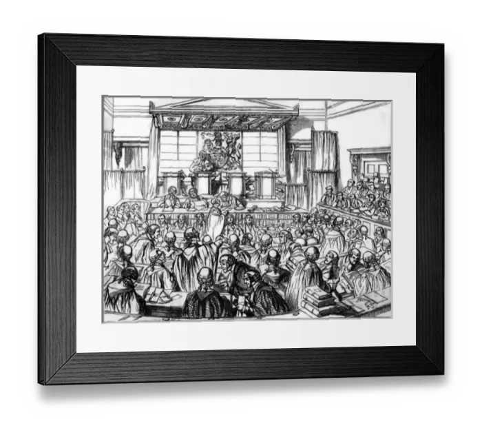 Framed Print : Queens Bench / Sala Framed Print : Queens Bench / Sala
