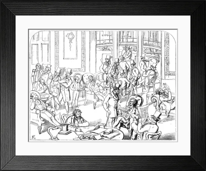 Framed Print : London Club / Connell / 1858 Framed Print : London Club / Connell / 1858