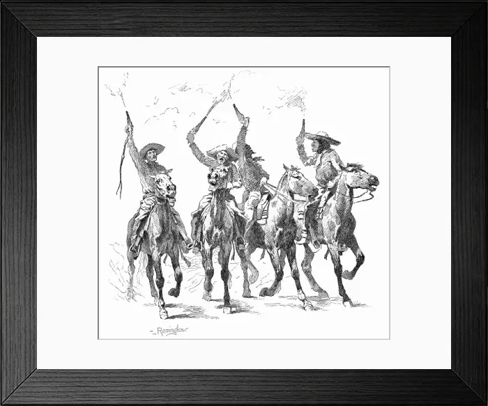 Framed Print : Cowboys Show Off / Reming Framed Print : Cowboys Show Off / Reming