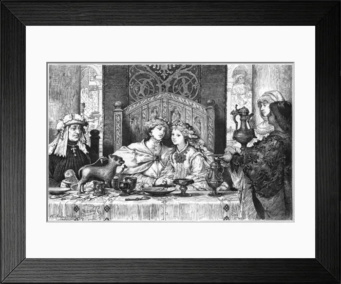 Framed Print : Social / German Couple 9C Framed Print : Social / German Couple 9C