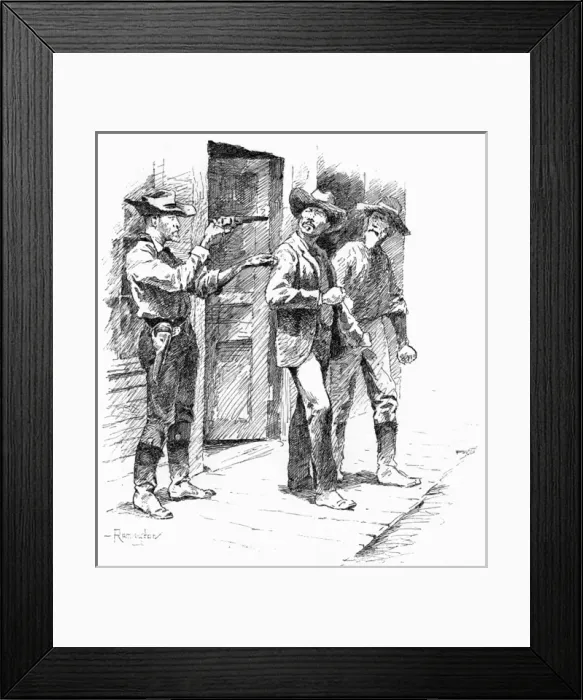 Framed Print : Remington / At Gunpoint Framed Print : Remington / At Gunpoint