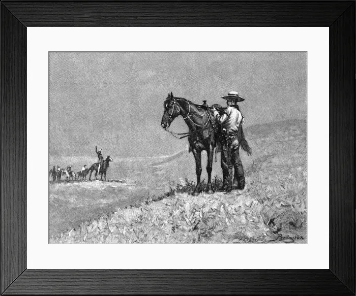 Framed Print : Remington / Cattleman / 1888 Framed Print : Remington / Cattleman / 1888