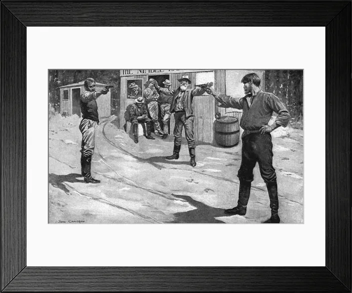 Framed Print : Shoot out in the Street Framed Print : Shoot out in the Street